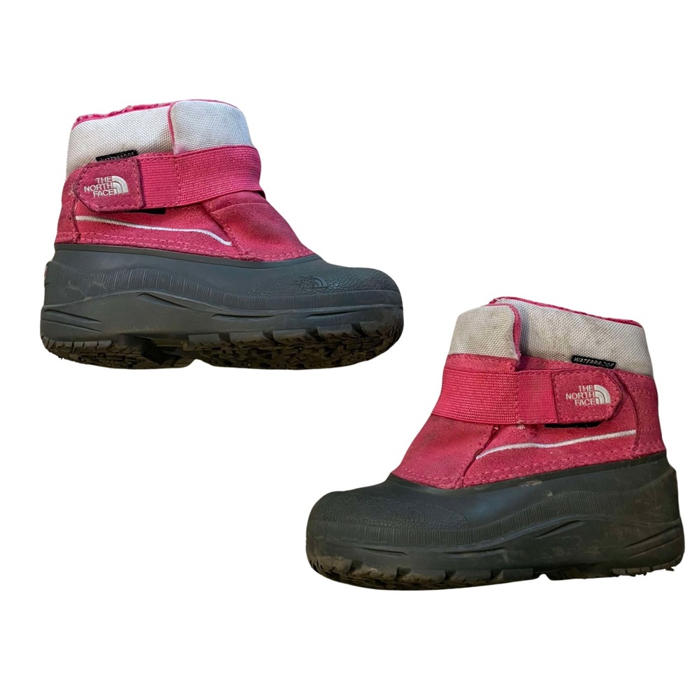 3/$20: The North Face Pink and Gray Kids Snow Boots
